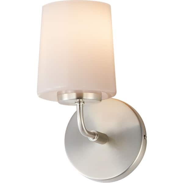 slide 2 of 11, Maxim 12891WT Durham 10" Tall Wall Sconce Satin Nickel