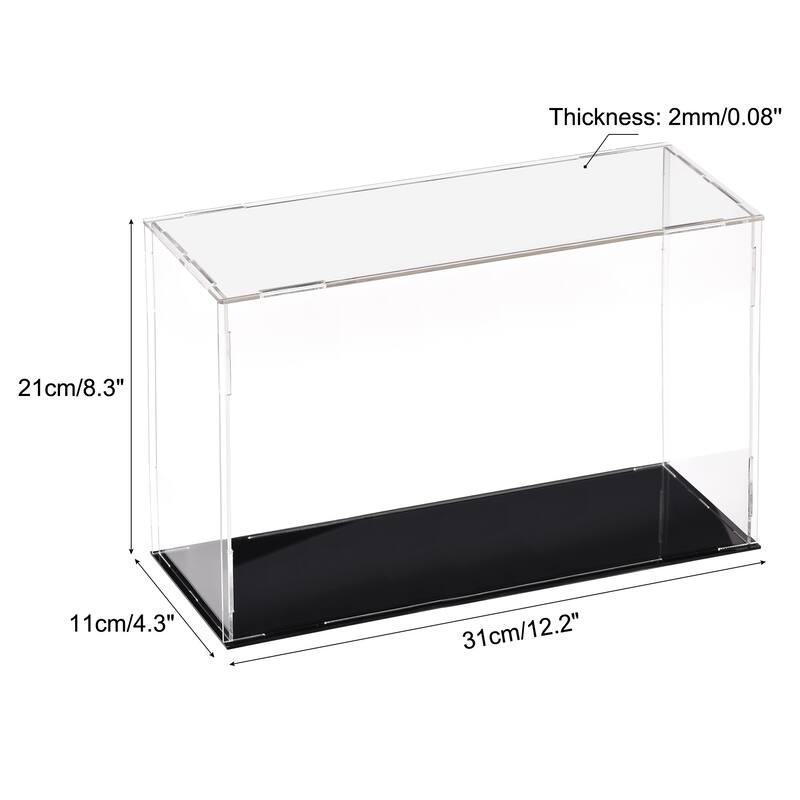 Acrylic Display Case Box Dustproof Showcase Cube Collectibles Show Box - 11.8x3.9x7.9 inch
