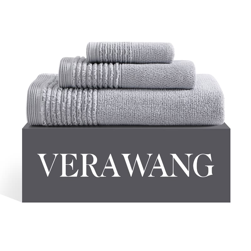 Vera Wang Sculpted Pleat Solid Cotton Multi Size Towel Set