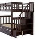 preview thumbnail 12 of 44, Twin-over-Twin Bunk Bed with Twin size Trundle for Bedroom, Dorm, Adults