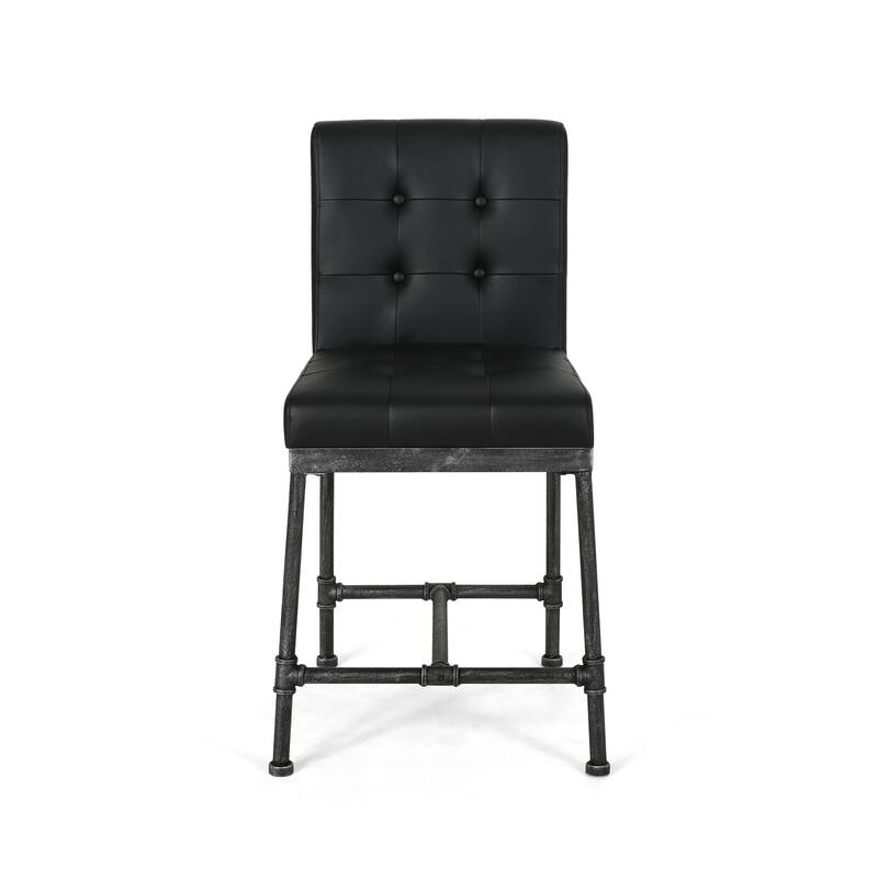 Commonwealth Faux Leather 24 Inch Counter Stools (Set of 2) by Christopher Knight Home