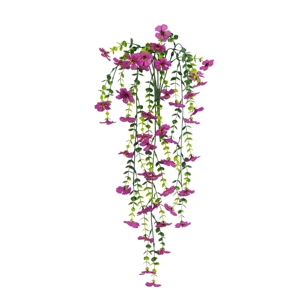 31-in UV Resistant Artificial Daisy Hanging Plant - Set of 6