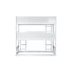 preview thumbnail 8 of 32, Twin Size American Design Triple Bunk Bed Frame with Ladders and Guardrails