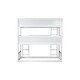 preview thumbnail 12 of 11, White Twin Size Triple Bunk Bed for Kids Bedroom, Rubber Wood Detachable Bunk Floor Bed Frame with Ladders & Guardrails