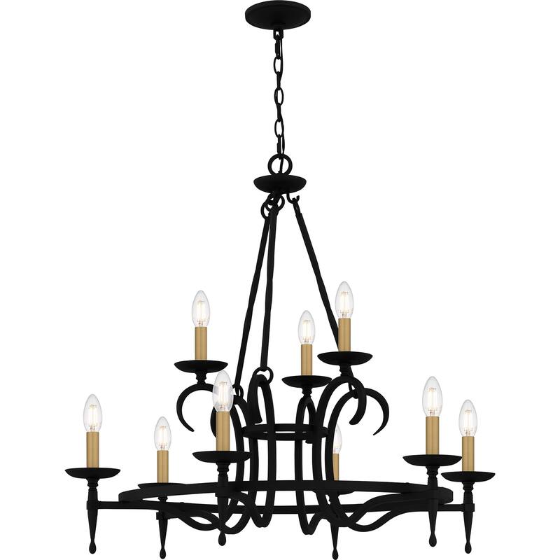 Octavia 9-Light Earth Black Chandelier