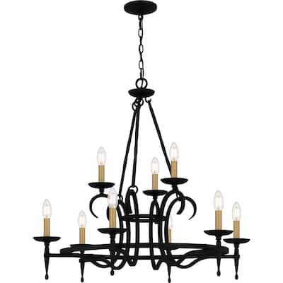 Octavia 9-Light Earth Black Chandelier