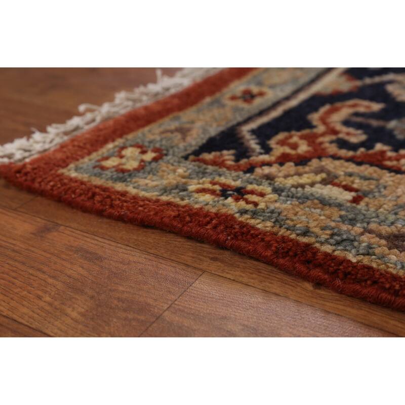 Orange Oushak Indian Area Rug Handmade Wool Carpet - 7'9" x 10'4"