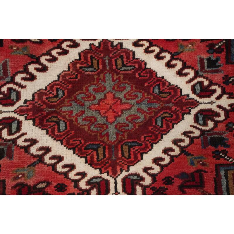 Hand Knotted Oriental 100% Wool Carpet Traditional Medallion Red Heriz Area Rug - 11' 7'' X 9' 2''
