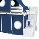 preview thumbnail 17 of 17, Twin Loft Bed with Play Tent & Tower and Castle Design, 250lb Capacity, Solid Wood Frame