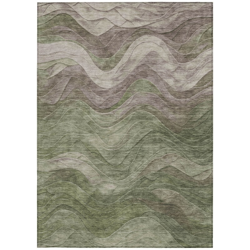 HomeRoots Abstract Transitional Rectangle Outdoor Rug