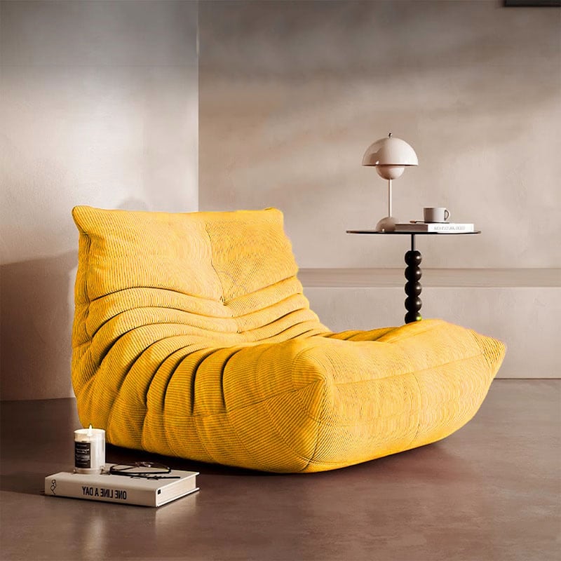 Togo Bean Bag Couch Lounge Chair Living Room Lazy Sofa with Corduroy Fabric