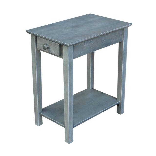 The Gray Barn Moonshine Narrow End Table - 22" x 14" - Antique Washed Heather Gray