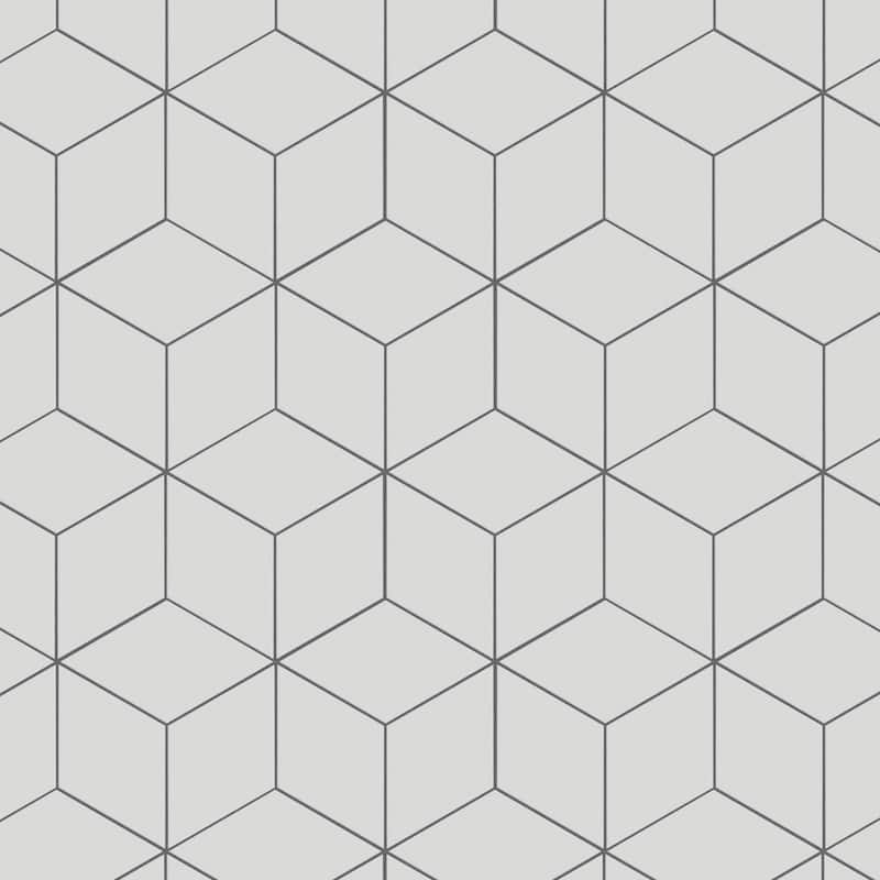 Merola Tile Rhombus Smooth White 5-1/2" x 9-1/2" Porcelain Floor and Wall Tile