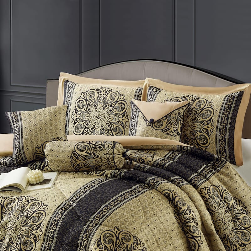 Nanshing Prince 7 Piece Elegant Medallion Comforter Set