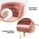 preview thumbnail 53 of 109, Modern Velvet Tufted Office Chair with Gold Metal Base by HULALA HOME