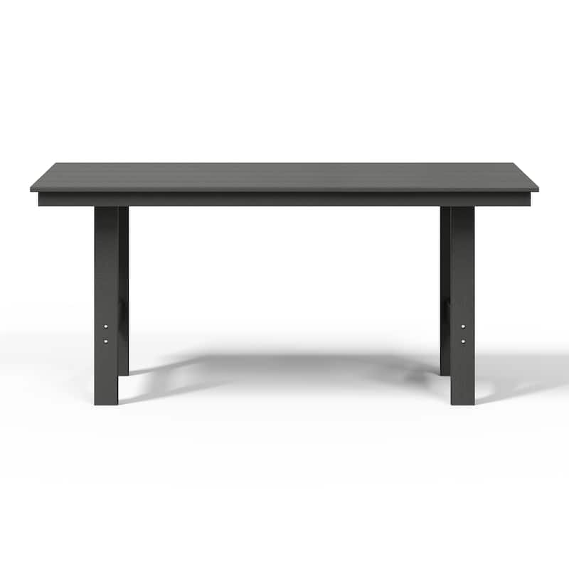 Polytrends Shoreside 66 Inch By 34 Inch Rectangular Patio Dining Table