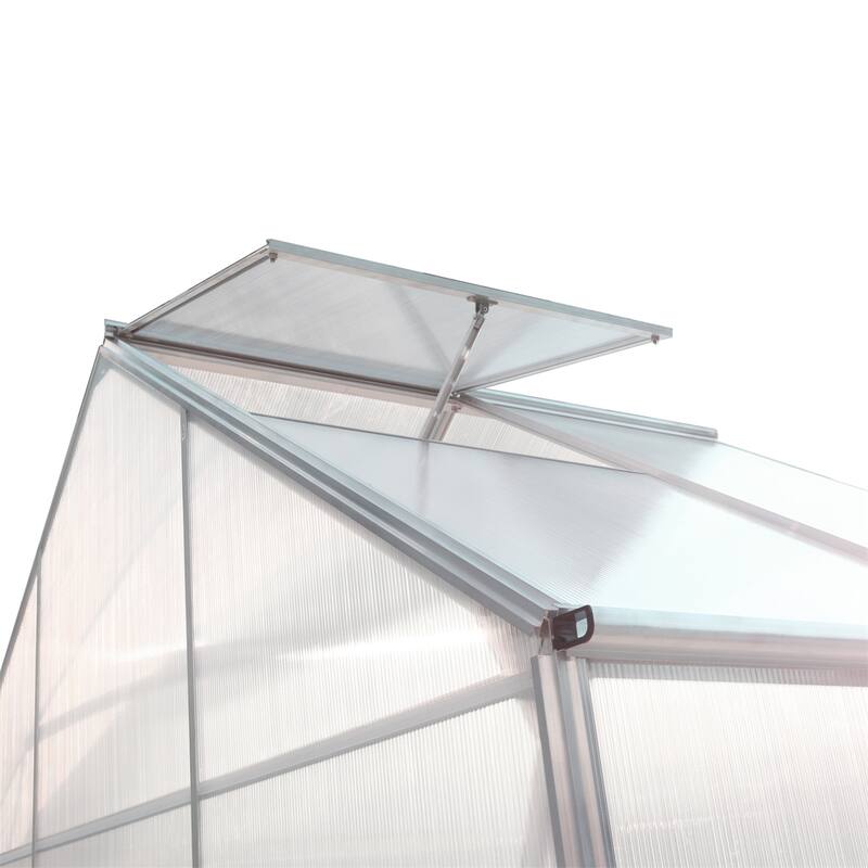 Polycarbonate Greenhouse,Heavy Duty Outdoor Walk-in Green House Kit - 6.3'*4.2'*7'