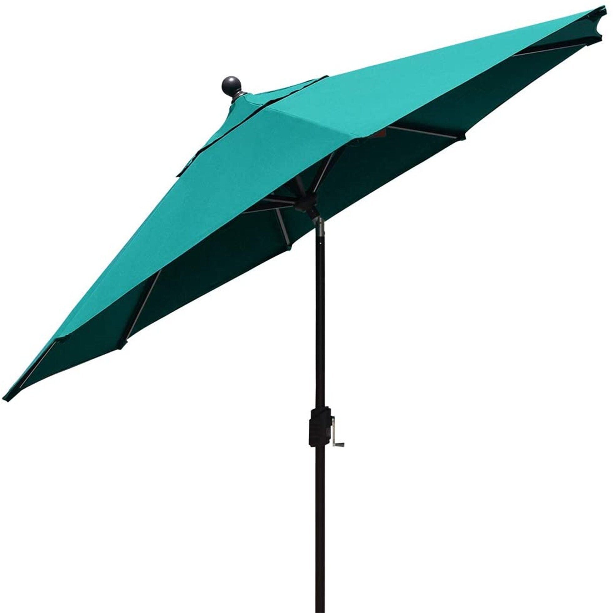 Shop Sunbrella 9ft Market Umbrella Patio Outdoor Table Umbrella With Ventilation And 5 Years Non Fading Top Teal Overstock 31509909
