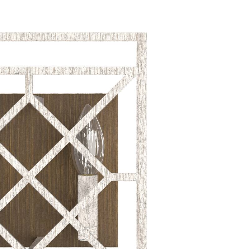Hunter Langwood 2-Light Wall Sconce - Modern Farmhouse, Shabby Chic - Damp Rated - Bathroom, Laundry