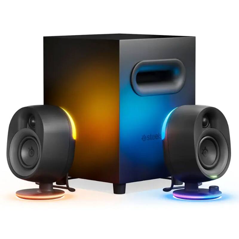SteelSeries Arena 7 2.1 Bluetooth Gaming Speakers with RGB Lighting (3 Piece) - Black - Black