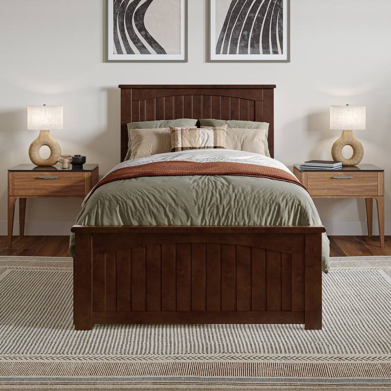 AFI Nantucket Platform Bed with Matching Footboard & Storage Drawers