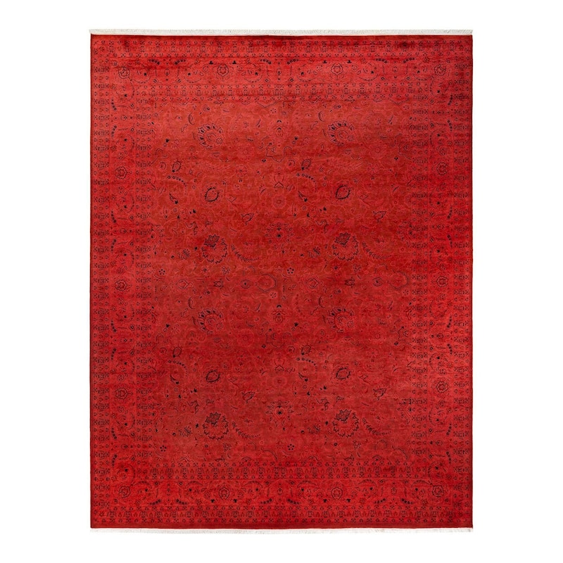 Fine Vibrance, One-of-a-Kind Hand-Knotted Area Rug - Pink, 8' 1" x 10' 5" - 8' 1" x 10' 5"