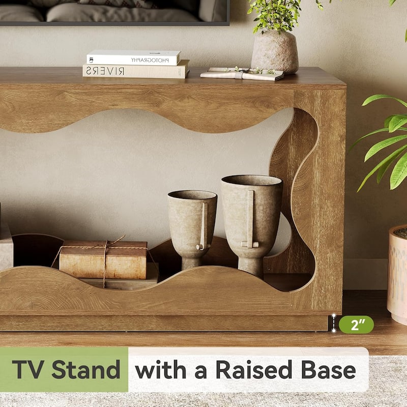 63 Inch TV Stand for 55/60/65-inch TVs, Entertainment Center with Storage