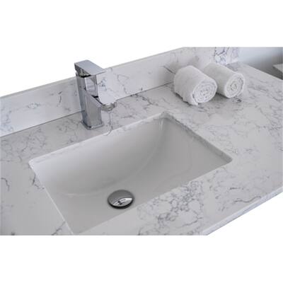 Montary 49"x 22" bathroom stone vanity top with ceramic sink