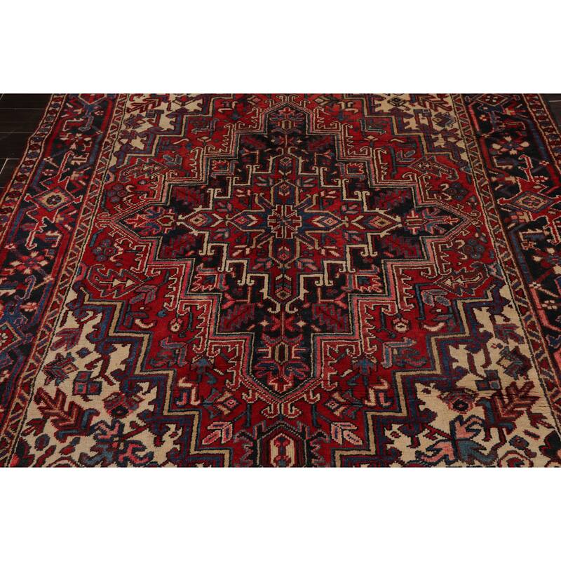 Hand Knotted Rust,Red Persian Wool Traditional Oriental Area Rug (6x9) - 6' 4'' x 8' 8''
