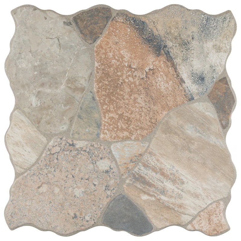 Merola Tile Canet Beige 17" x 17" Porcelain Floor and Wall Tile
