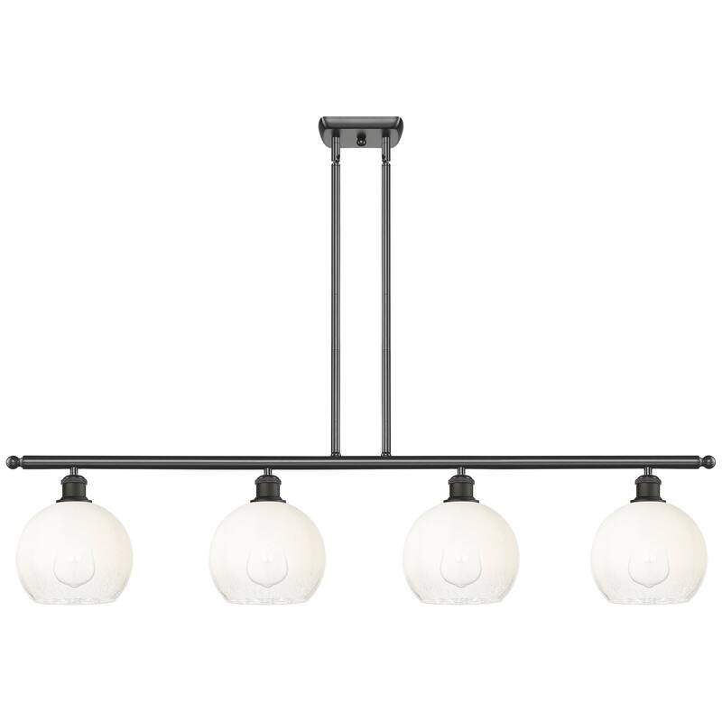 Innovations Lighting Endless Possibilities Ballston - Brookhaven Globe - 4 Light 48" Stem Hung Island Light - Oil Rubbed Bronze/Opal