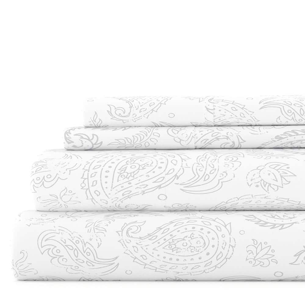 Becky Cameron Double Brushed Printed 4pc Deep Pocket Bedsheet Sets