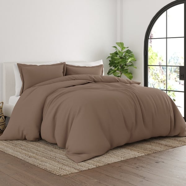 Soft Essentials Ultra-soft 3-piece Duvet Cover Set - Taupe - King