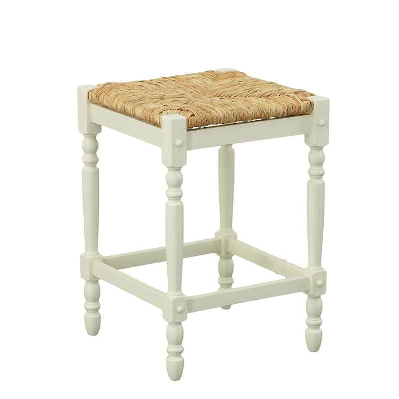 Carolina Living Stony Creek 24-inch Antique White Morgan Counter Stool - Single - White - Counter Height