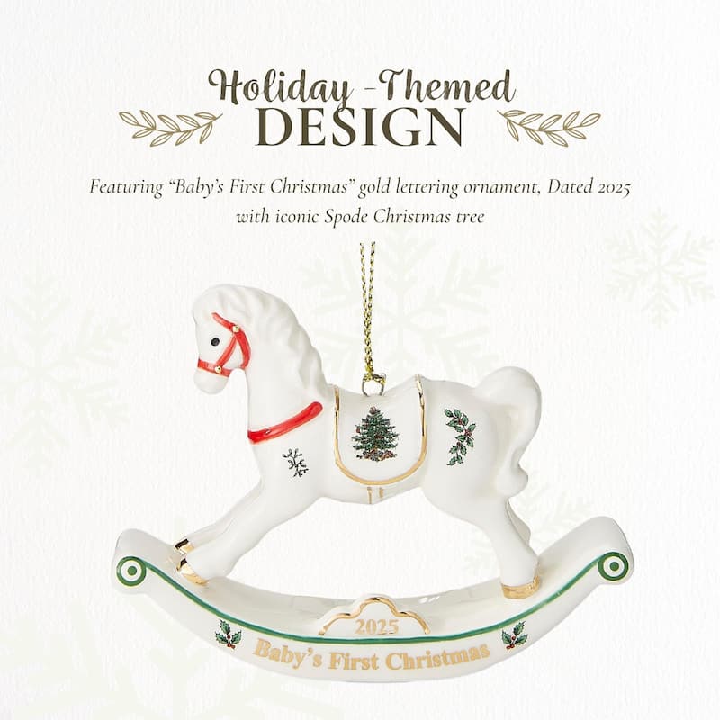 Spode Baby's First Horse Ornament 2025