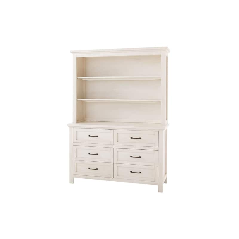 Westfield Traditional Hutch/Bookcase, Brushed White