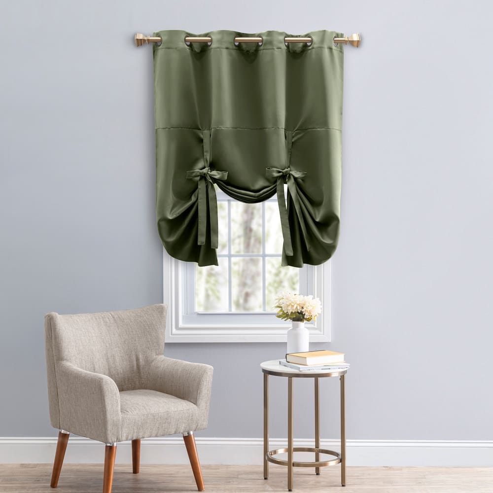 Ultimate Blackout Gorgeous Grommet Tie Up Curtain Panel
