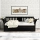 preview thumbnail 50 of 72, Elegant Design Daybed with Trundle Bed, Wooden Sofa Bed for Bedroom Living Room, Wood Platform Bed Frame for Kids Teens Guests Espresso - Twin