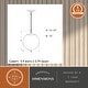 preview thumbnail 6 of 8, Linden 1L Gold Brass Mid-Century Modern Pendant Light White Globe Glass - 12-in W x 13.5-in H x 12-in D