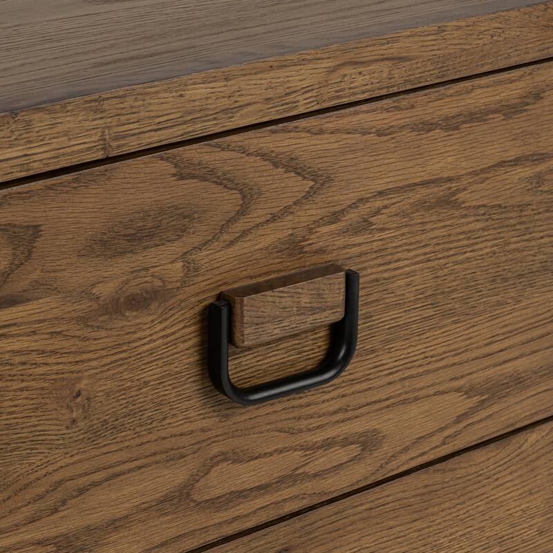 Classic Home Kyrie 2-Drawer Oak Veneer Nightstand