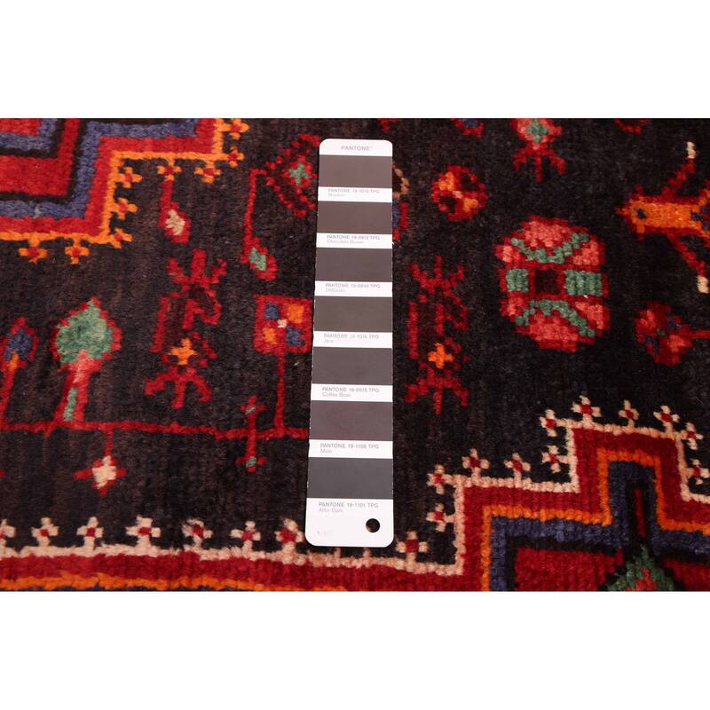 ECARPETGALLERY Hand-knotted Anadol Black, Red Wool Rug - 4'5 x 8'0