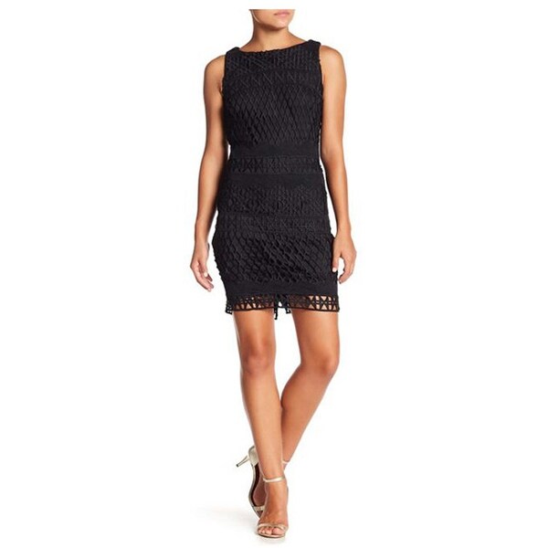 black sleeveless knit dress