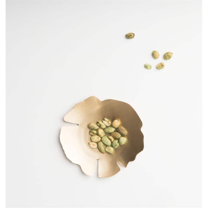 Set of 2 Dish Leaves In Giftbox - Gold