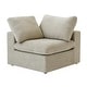 preview thumbnail 25 of 66, Large Down Filled Corner Sectional Sofa Couch with Ottoman for Living Room Set Linen Cloud Sectional Couches