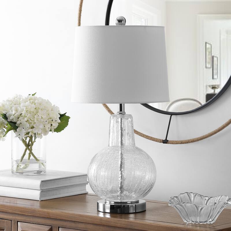 SAFAVIEH Lighting Atlas 24-inch Glass LED Table Lamp. - 12" W x 12" L x 24" H