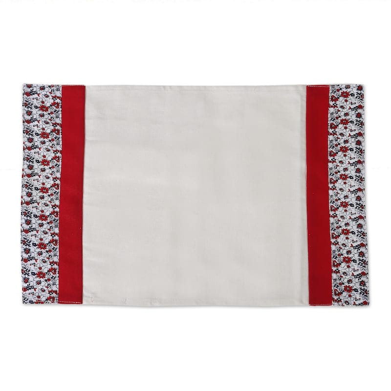 Novica Handmade Floral Captivation Cotton Table Runner And Placemats (7 Pieces)