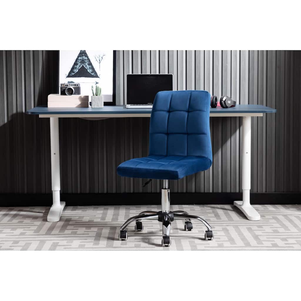 Porthos Home Palina Home Office Desk Chair, Velvet, Roller Wheels