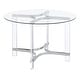 preview thumbnail 6 of 15, Keeling 5-Piece Round Glass Top Acrylic Dining Set Chrome