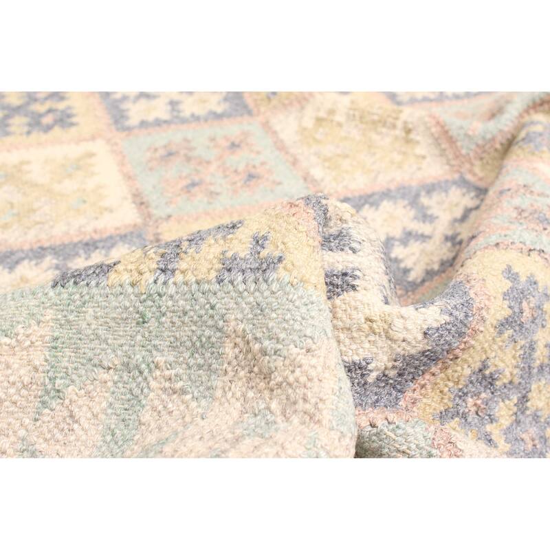 ECARPETGALLERY Flat-Weave Ankara FW Beige Wool Kilim - 5'2 x 7'6