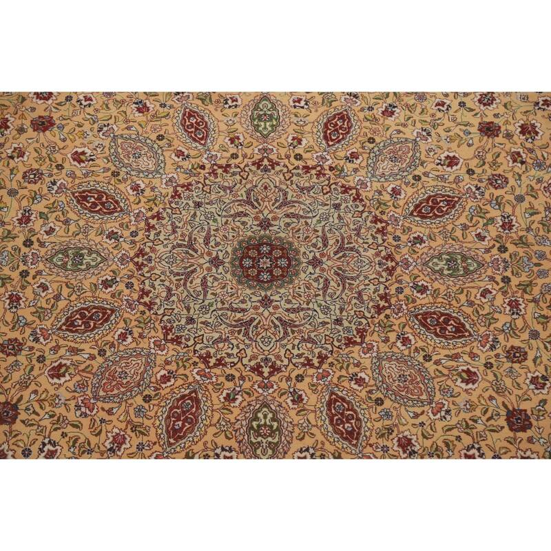 Vegetable Dye Large Tabriz Persian Area Rug Hand-knotted Wool Carpet - 11'5" x 16'2"